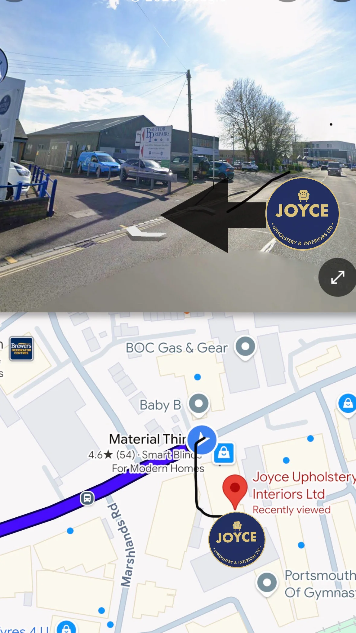 Joyce Upholstery & Interiors premises